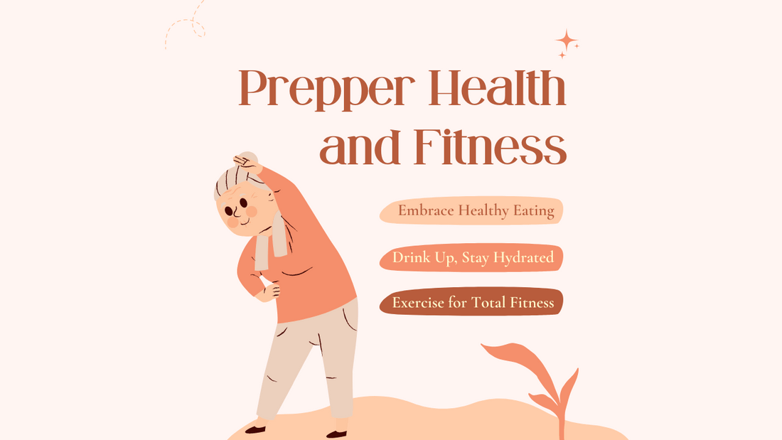 older woman exercising with the three pillars for physical preparedness:  nutrition, hydration, and exercise