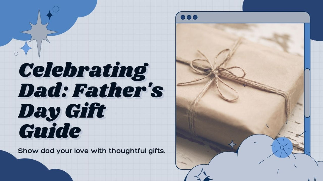 Happy Father's Day wood background with gift and tag