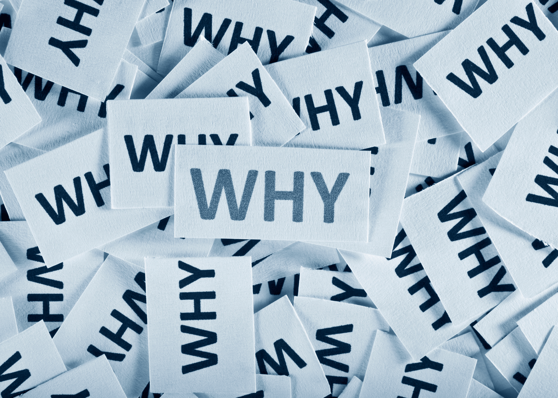 the word "why" on paper over and over