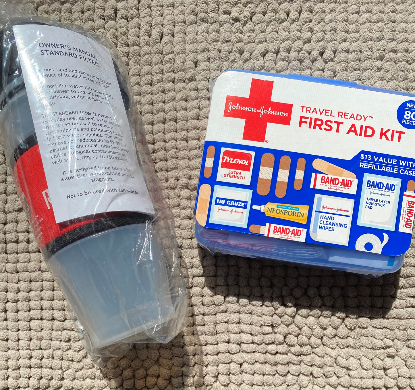 Seychelle Water Filtration Bottle & First Aid Kit Bundle