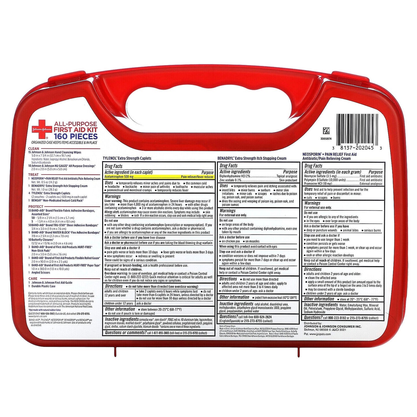 Johnson & Johnson 160-Piece First Aid Kit