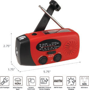 4-in-1 Dynamo NOAA Weather Band Radio and Flashlight