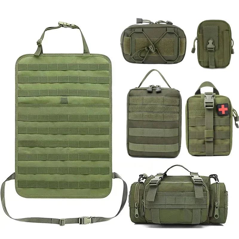 Vehicle Organizer | Seat Back Organizer with 5 MOLLE  Pouches