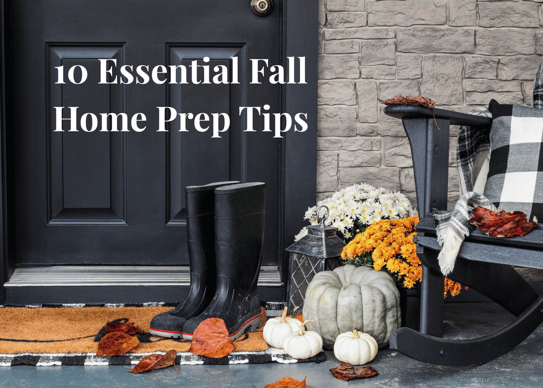 Front porch decorated for fall with pumpkins and mums.  