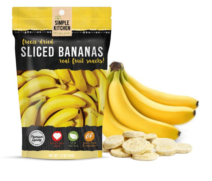 picture of packet of freeze-dried sliced bananas, and banana chips