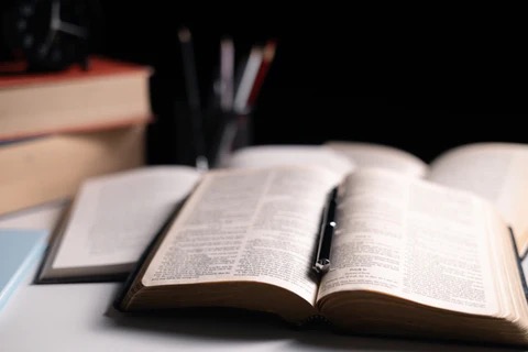 an open Bible