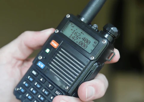 a hand-held ham radio