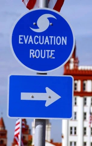evacuation route sign