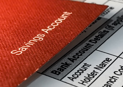 a red savings account book
