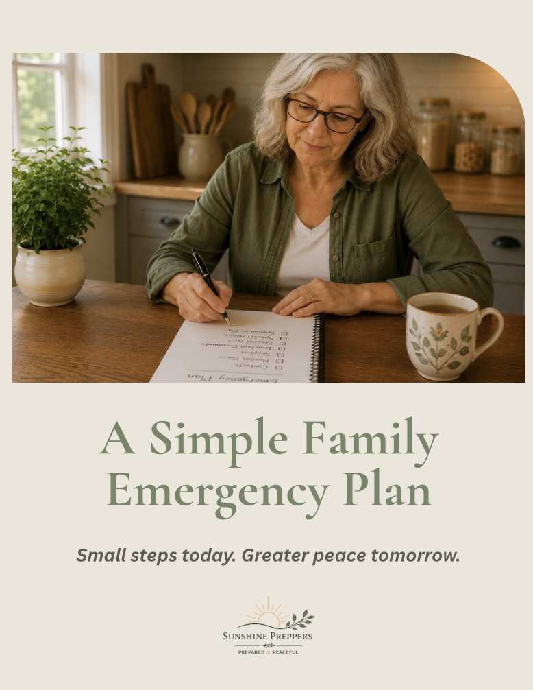my free simple emergency plan freebie
